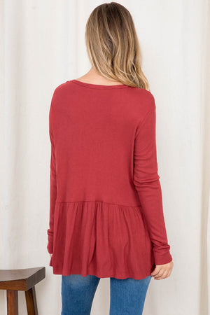 Long Sleeve Thermal Emma brick Top