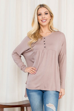 Long Sleeve button empire top