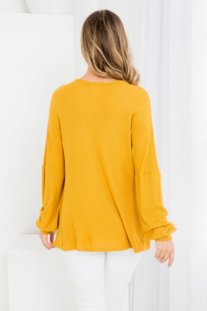 Long sleeve button from thermal top